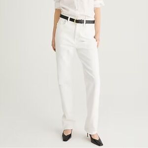 J. Crew Slim Demi Boot Cut Jeans In White Wash